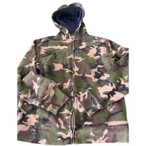 Polo Ralph Lauren Full Zip Hoodie Jacket Camo Youth Size Large 14-16